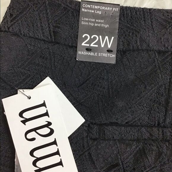 Amanda & Chelsea Contemporary Fit Brocade Pants 22 - Picture 8 of 12